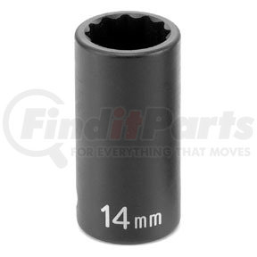 1112MSD by GREY PNEUMATIC - 3/8" DR 12MM 12 PT SEMI-DEEP IMPACT SOCKET