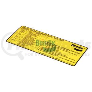 Bendix K031931 Air Brake Hose Label Label