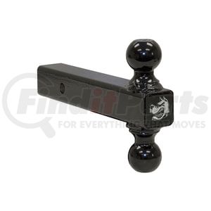 1802215 by BUYERS PRODUCTS - Double-Ball Hitch Solid Shank with Black Balls (2 In., 2-5/16 In.)