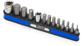 16112 by TITAN - 13 Piece Metric Hex Bit Set