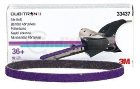 33437 by 3M - Cubitron II File Belt, 10 mm x 330 mm, 36+, Precision Shaped Ceramic