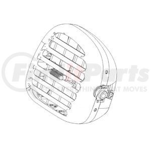 22-69625-001 by FREIGHTLINER - Dashboard Air Vent - Center, Right Hand, Agate, ABS