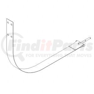 A03-28692-004 by FREIGHTLINER - Fuel Tank Strap - 23In, Plain, With Fairing