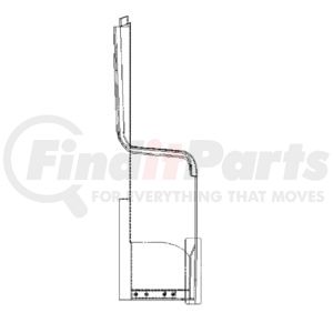 A18-27997-000 by FREIGHTLINER - Cowl Side - 120SD, Left Hand, Cold Molded