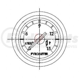 A22-38891-000 by FREIGHTLINER - Boost / Pyrometer Gauge - Black Bezel with Bracket