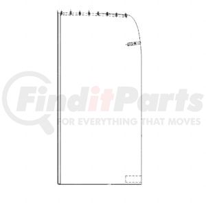 W18-00599-015 by FREIGHTLINER - Sleeper Bunk Curtain - Right Hand, P3 XT