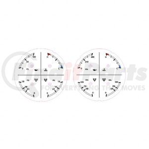 W22-00013-038 by FREIGHTLINER - Air Pressure Gauge - 4N1, Op/Ct, Polished