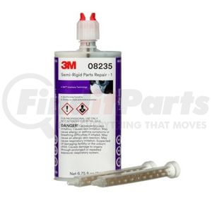 3M 08235 Multi-Purpose Adhesive Semi-Rigid Parts Plastic Repair, Two-Part Urethane, 6.0 Bags per Case