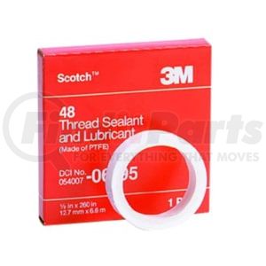 06195 by 3M - Thread Sealant Tape - Scotch 48 White, 1/2 in. x 260 in., 3 mil Thick, Boxed