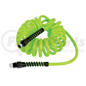 LP1425AFZ by LEGACY MFG. CO. - Flexzilla Air Brake Hose, Polyurethane, Green, Coiled, 25 ft. x 1/4 in. ID, 1/4 in. NPT