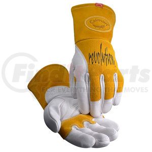 1810-4 by CAIMAN - Welding Gloves - Medium, Gold - (Pair)