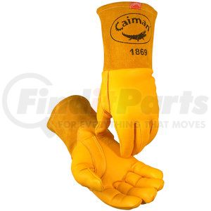 1869-3 by CAIMAN - Welding Gloves - Small, Gold - (Pair)