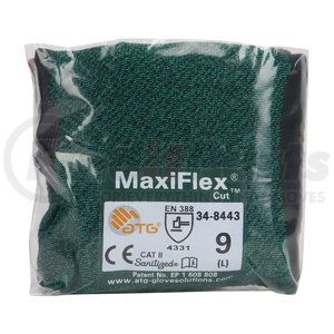 34-8443V/XXL by ATG - MaxiFlex® Cut™ Work Gloves - 2XL, Green - (Pair)