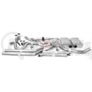 89027 by WALKER EXHAUST - 2.5in Thrush Dual Exhaust System Kit Aluminized Tubing and Turbo Mufflers