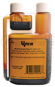 483208 by UVIEW - Multi-Purpose Dye Bottle (8oz / 240ml).  Services up to eight vehicles.