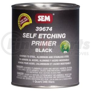 39674 by SEM PRODUCTS - Self Etching Primer - Black
