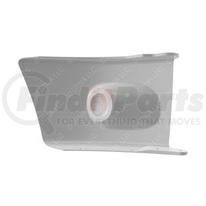 21-27739-004 by FREIGHTLINER - Bumper End - Left Hand, Silver, Plastic, Short