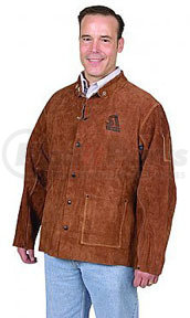 9215-L by STEINER - Brown Leather Weld Jacket, Lg