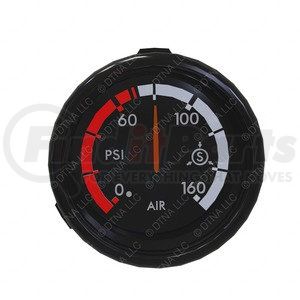 A22-63139-501 by FREIGHTLINER - Air Pressure Gauge - Secondary, 2.27" OD, Chrome, 0 to 160 psi, Quick Connect