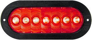 M823RTL-7 by PETERSON LIGHTING - 7.88" x 3.31" Oval 7-LED LumenX Stop/Turn/Tail Light, Narrow Flange Mount, Bulk Pack