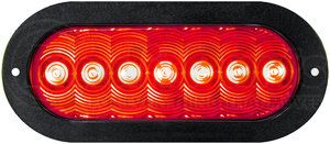 M823RTL-7 by PETERSON LIGHTING - 820R-7/823R-7 LumenX® Oval LED Stop, Turn and Tail Light, AMP - Red Narrow Flange