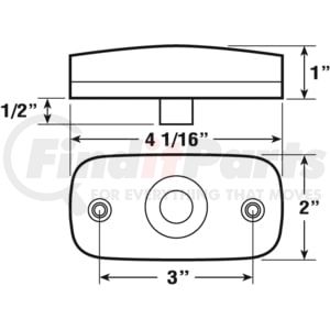 V2549A by PETERSON LIGHTING - Incandescent Marker/ Clearance, P2, Rectangular, w/ Reflex, 4.0625"X2", amber, Viz Pack