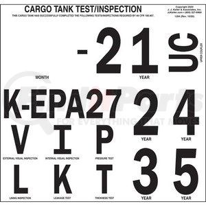 1294 by JJ KELLER - Cargo Tank Inspection Markings - 9-3/8" x 9 "