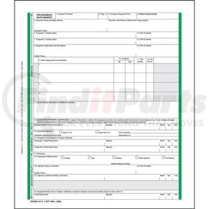 11977 by JJ KELLER - Non-Hazardous Waste Manifest - Pin-Feed Format, 5-Ply - Pin-feed, 5-ply, 9-1/2" x 11"
