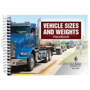 14077 by JJ KELLER - Help Guide - Vehicle Sizes And Weights Handbook, Spiral Bound, 178 Pages, 7 in. x 5 in.