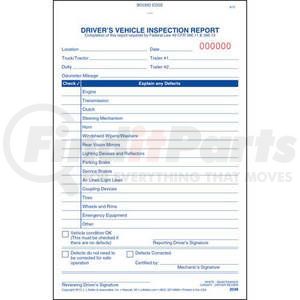 2048 by JJ KELLER - Simplified Driver's Vehicle Inspection Report - Vertical Format, 2-Ply, Carbonless, Book Format - Stock - 2-ply, carbonless, book format
