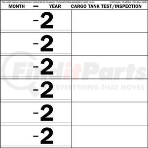 JJ Keller 17655 Service Reminder Information Label 12x12 In. Self Adhesive Weatherproof Exterior Vinyl Cargo Tank Inspection