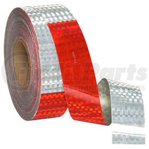 JJ Keller 3707 Reflective Tape 2" x 150' Conspicuity Tape Rolls for Trailers, 11" Red / 7" White