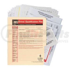 3879 by JJ KELLER - Driver Qualification File Packet (Snap-Out Format) - Snap-Out Format