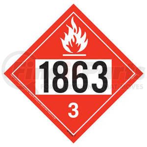 3461 by JJ KELLER - 1863 Placard - Class 3 Flammable Liquid - 4 mil Vinyl Permanent Adhesive