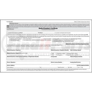 47376 by JJ KELLER - Medical Examination Certificate - Large - Large