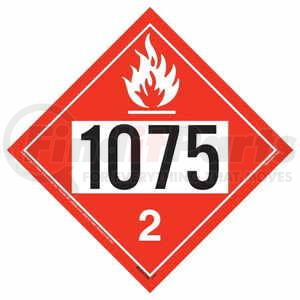 JJ Keller 45145 Hazmat Placard Hazmat Placard for Division 2.1 Flammable Gas, UN 1075, 4 mil Vinyl, 10-3/4" Square