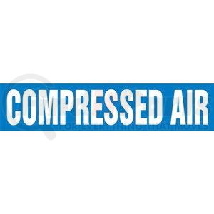 53017 by JJ KELLER - Compressed Air Pipe Marker, ASME/ANSI, Self-Stick, Vinyl, 1.5" x 8", Blue