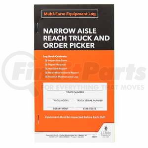 58204 by JJ KELLER - Narrow Aisle Reach Truck and Order Picker Multiform Forklift Inspection Logbook - Carbonless Forklift Inspection Forms