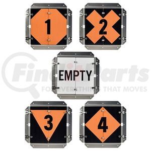 JJ Keller 56536 Hazmat Placard Department of Defense Fire Division Flip Signs, Large, 0.040" Aluminum Base