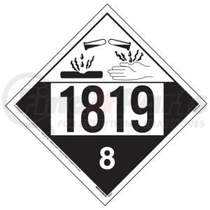 JJ Keller 56663 Hazmat Placard Hazmat Placard - 1819 Class 8 Corrosive, 4 mil Vinyl, 10.75 in. Square