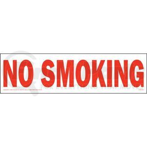 574 by JJ KELLER - 22" x 6" No Smoking Truck Sign, Exterior Vinyl, Permanent Adhesive