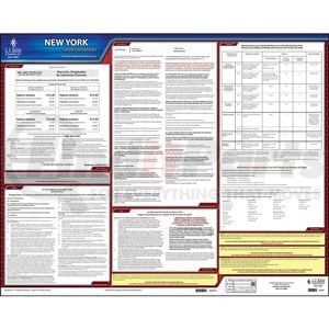 JJ Keller 62881 Poster New York State Labor Law Poster - 30in x 24in, Spanish, Laminated Front & Back