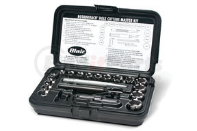 11099 by BLAIR EQUIPMENT - Rotabroach Master Set, 1/4" to 3/4" Hole Cutters, Arbor, Pilots, Hex Key, Arbor Washer, in Case