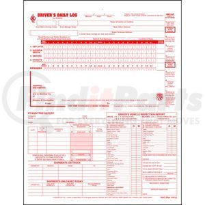 8547 by JJ KELLER - 5-In-1 Driver's Daily Log, 2-Ply, Carbonless, Loose-Leaf Format - Stock - Stock Log