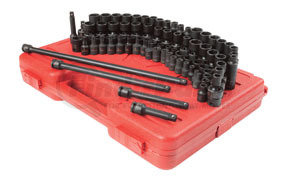 3580 by SUNEX TOOLS - 80 Pc. 3/8" Drive 6 Pt.  Master Impact Socket Set