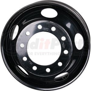 51487PKBLK21 by ACCURIDE - Wheel - 22.5" x 8.25", Black, Hub-Piloted, Steel