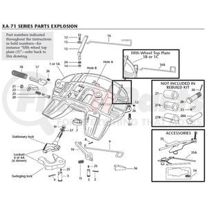 SAF-HOLLAND RK-65014 Fifth Wheel Trailer Hitch Mount Kit KIT, REBUILD (XA-71-DA)