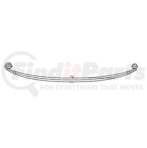 43-818XHD by DAYTON PARTS - Heavy Duty Full Taper Leaf Spring - Front, 3 Leaves, 3950 lbs. Capacity, for 1999-2004 Ford Super Duty