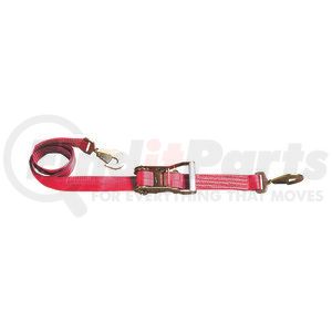 500-C8-RD by ANCRA - Ratchet Tie Down Strap - 2 in. x 96 in., Red, Polyester, with Twisted Snap Hooks