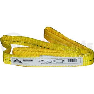 20-EE1-9801X4 by ANCRA - Lifting Sling - 1 in. x 48 in., Yellow, 1-Ply, Polyester, Flat Loop Eye-To-Eye
